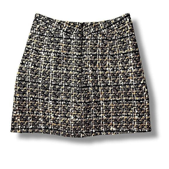 J.ING Tweed Pearl Button Mini Skort Skirt – XS Lined Black Shorts - Picture 3 of 10